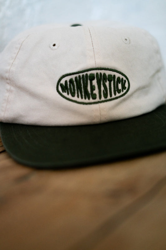 POOL ROOM CAP - CREAM/OLIVE