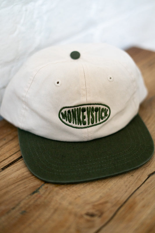 POOL ROOM CAP - CREAM/OLIVE
